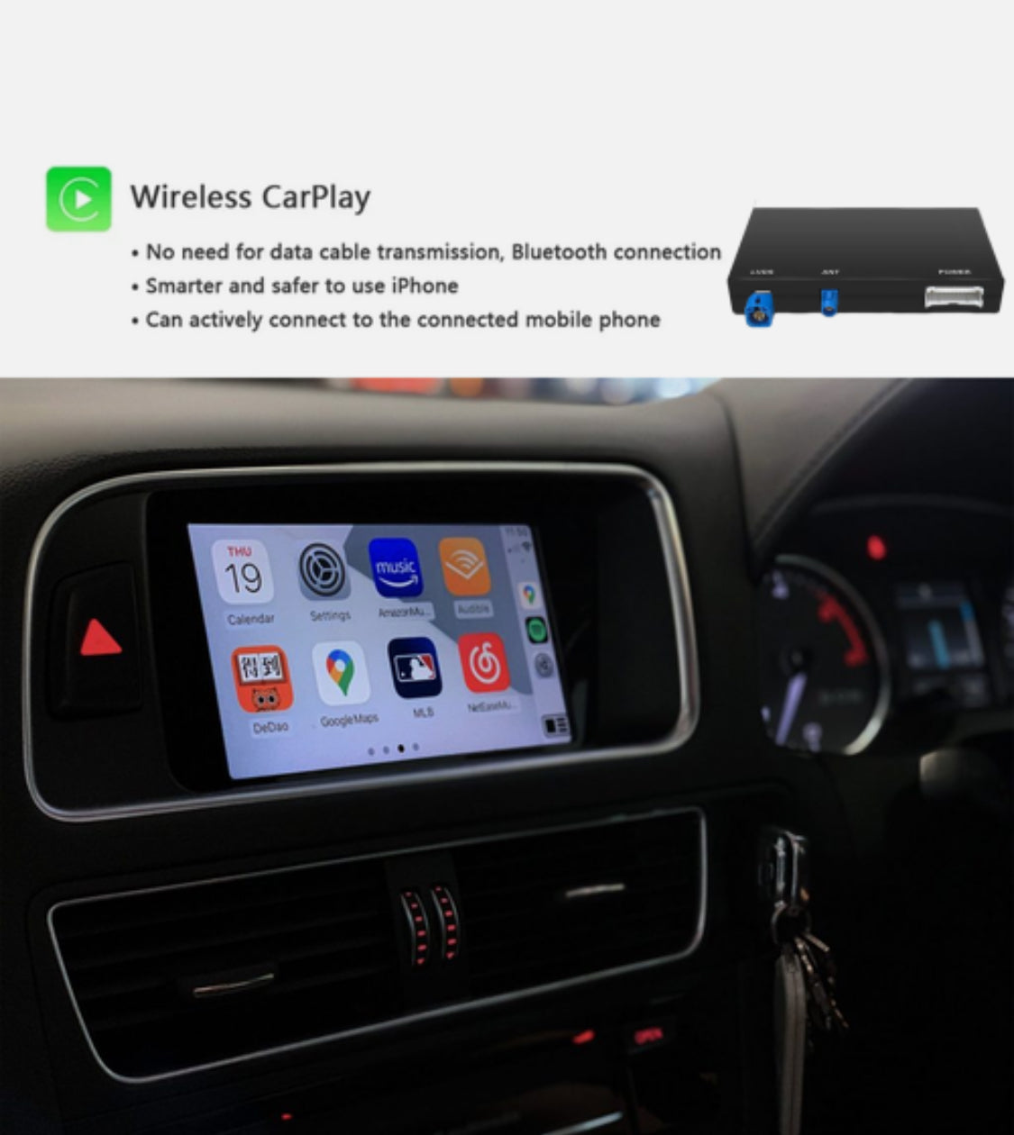 Audi Q5 2009-2016 (8R) for High Spec Wireless CarPlay Android Auto Kit