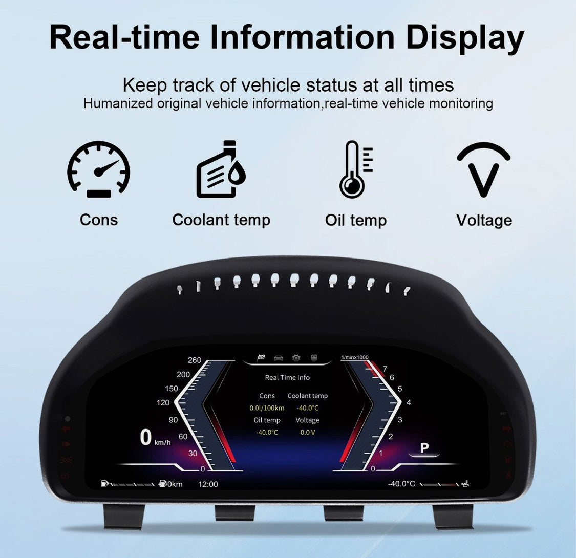 Digital Cluster TPMS Speedometer LCD Upgrade For BMW F07 F10 F11 F06 F12 F01 F02